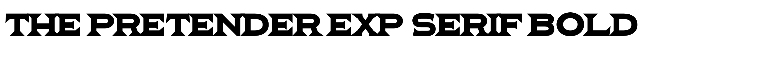 The Pretender Exp Serif Bold
